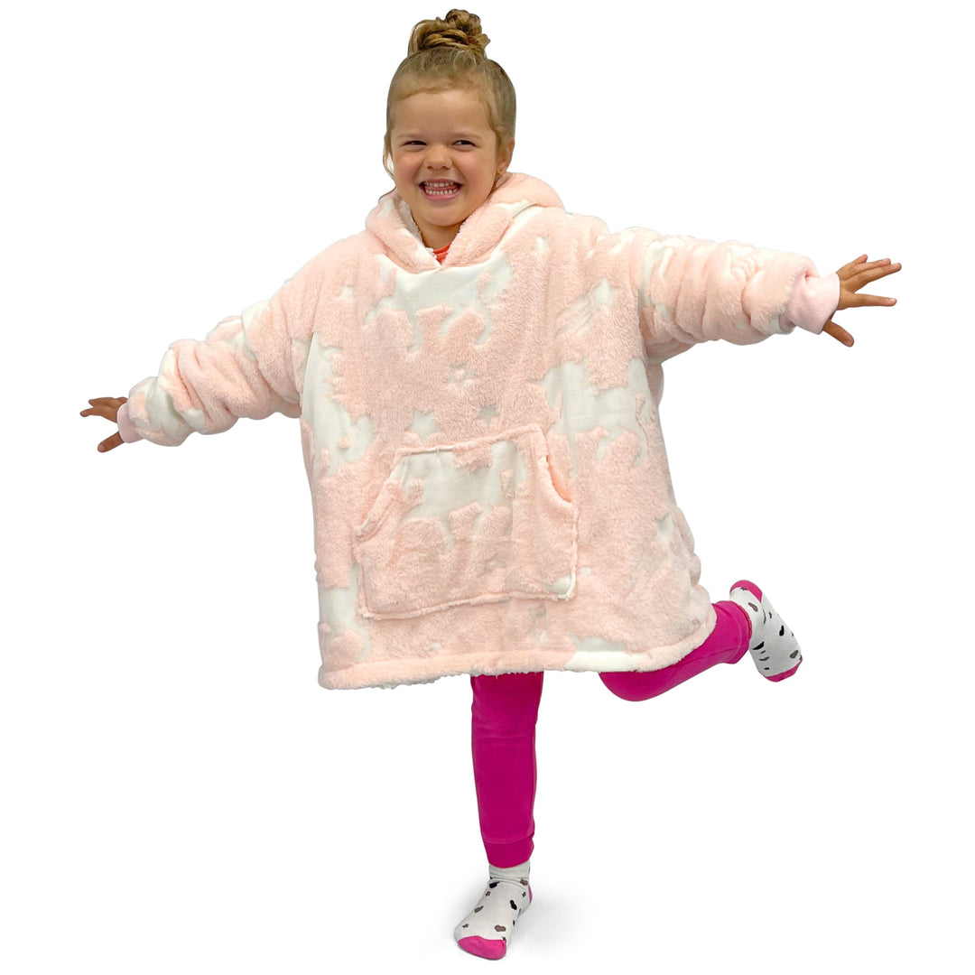 Kids Glow in the Dark Unicorns Oversized Hoodie