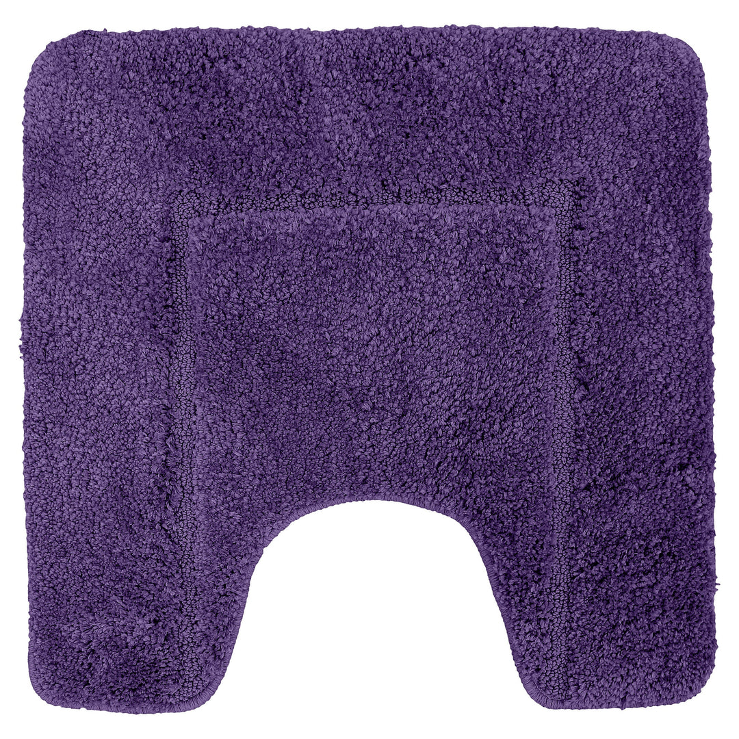 Mayfair Soft Touch Deep Pile Plain Purple Pedestal Mat