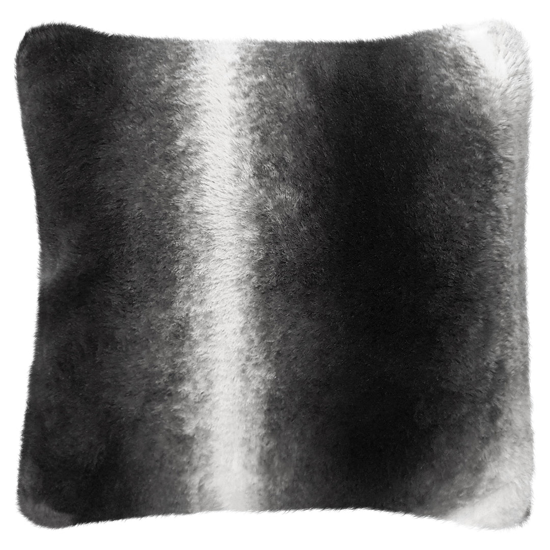 Nebraska Black Faux Fur Cushion