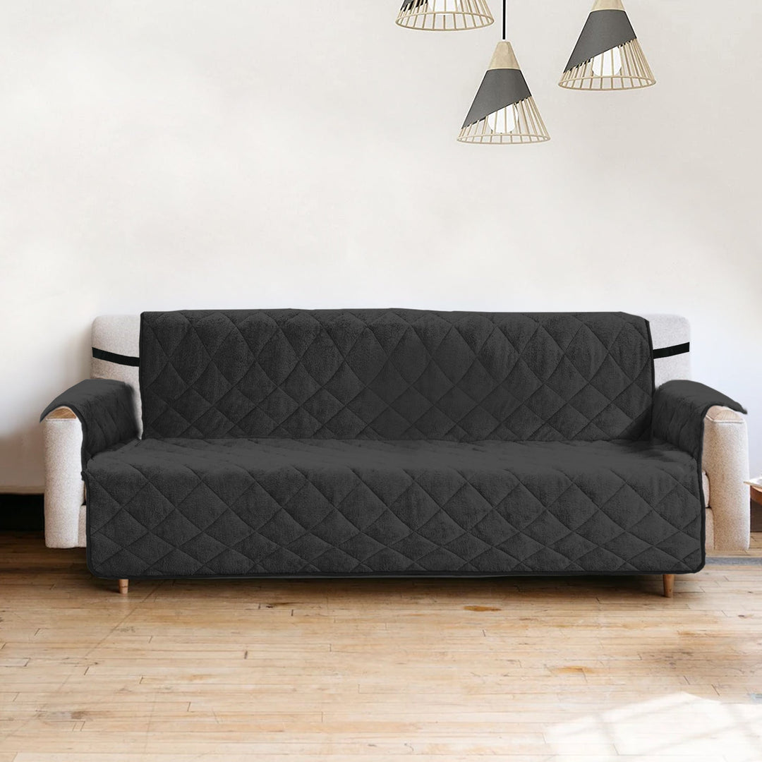 Teddy Soft Charcoal Water Repellent Sofa Protector