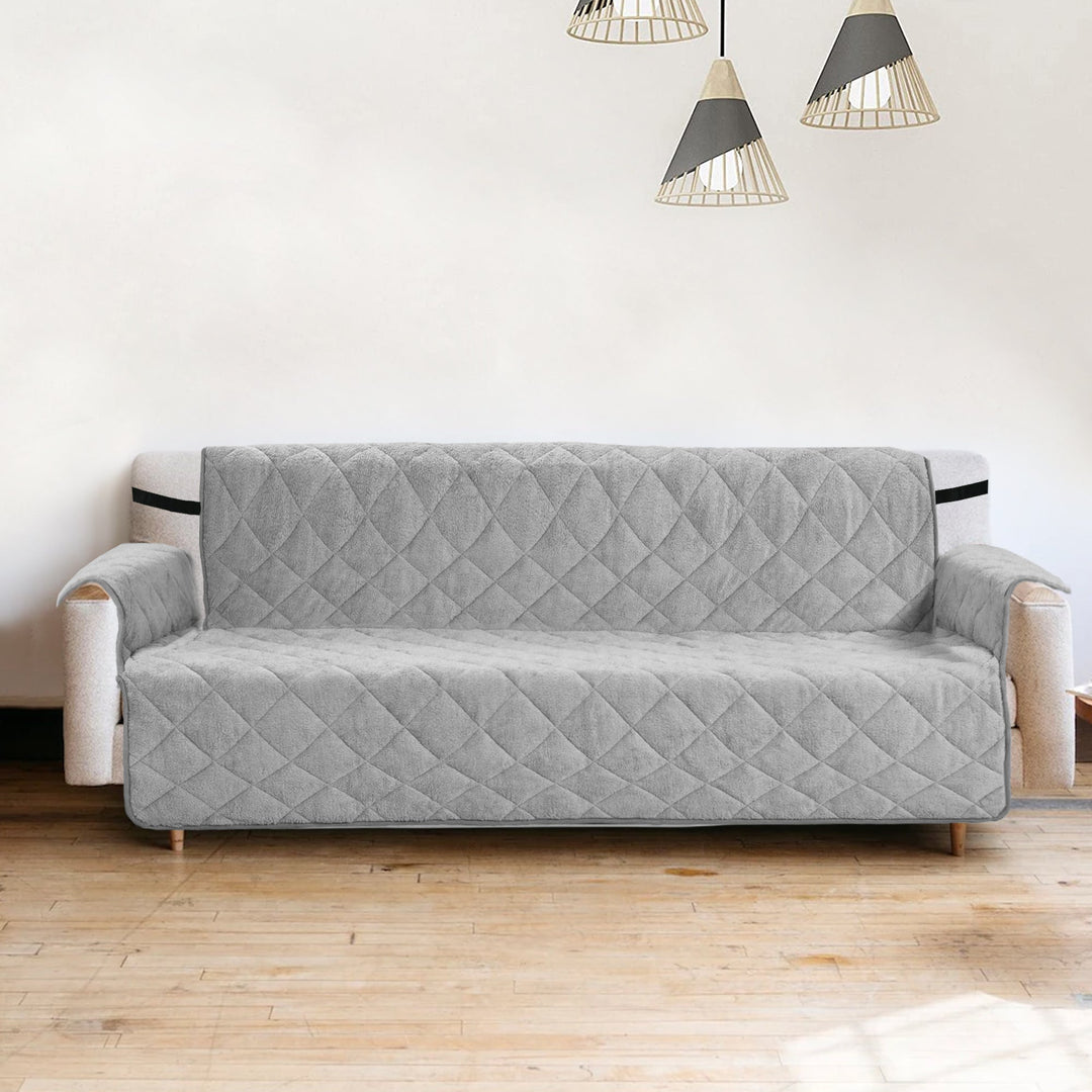 Teddy Soft Silver / Grey Water Repellent Sofa Protector