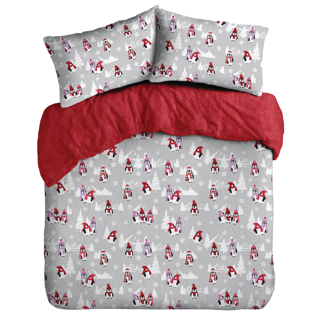 Festive Penguins Teddy Duvet Cover Sets