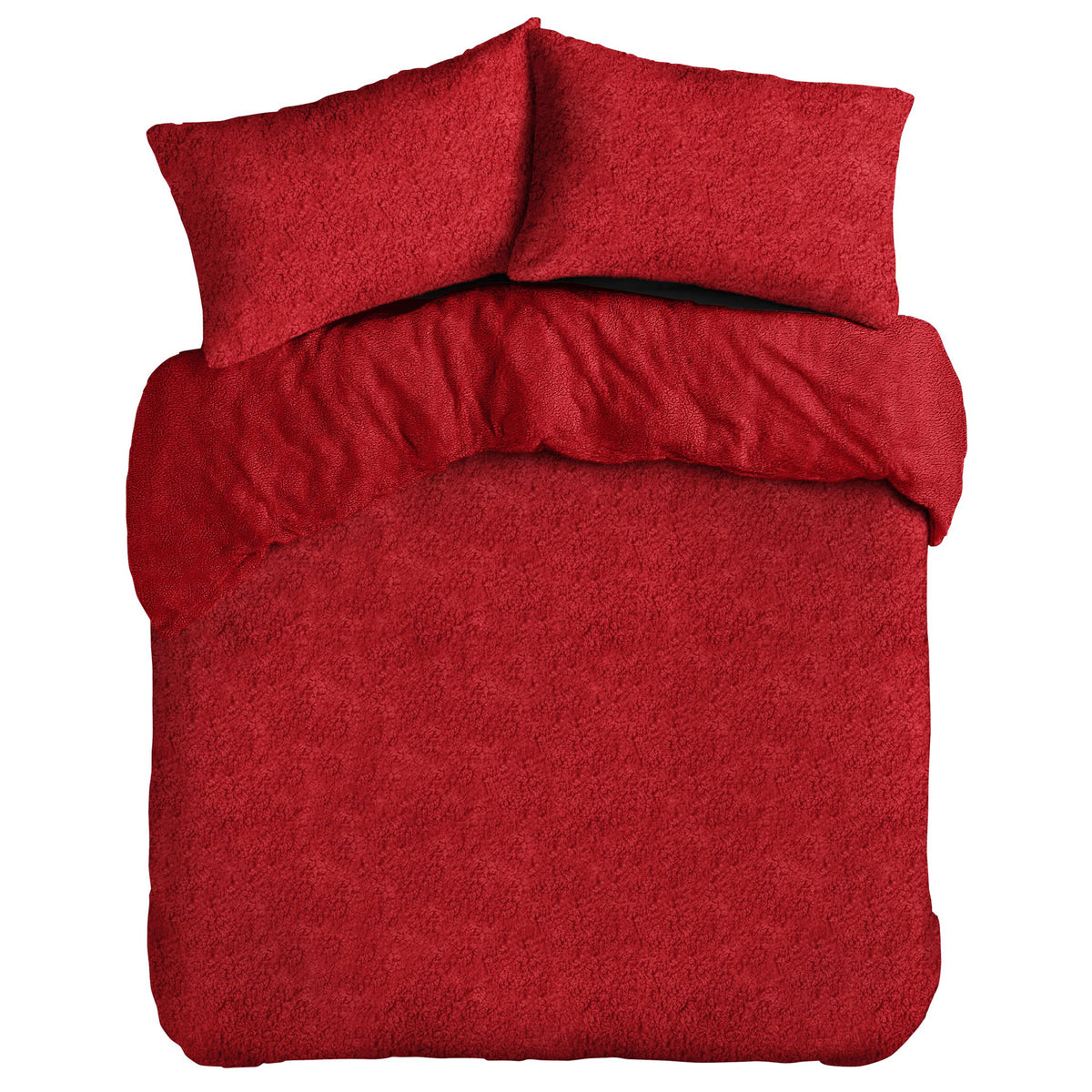 Red teddy fleece bedding sale