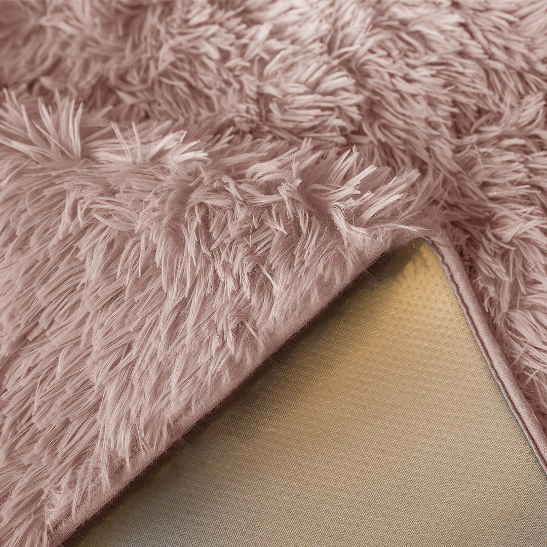 Cream Shaggy Anti Slip Sponge Cushioned Area Rug