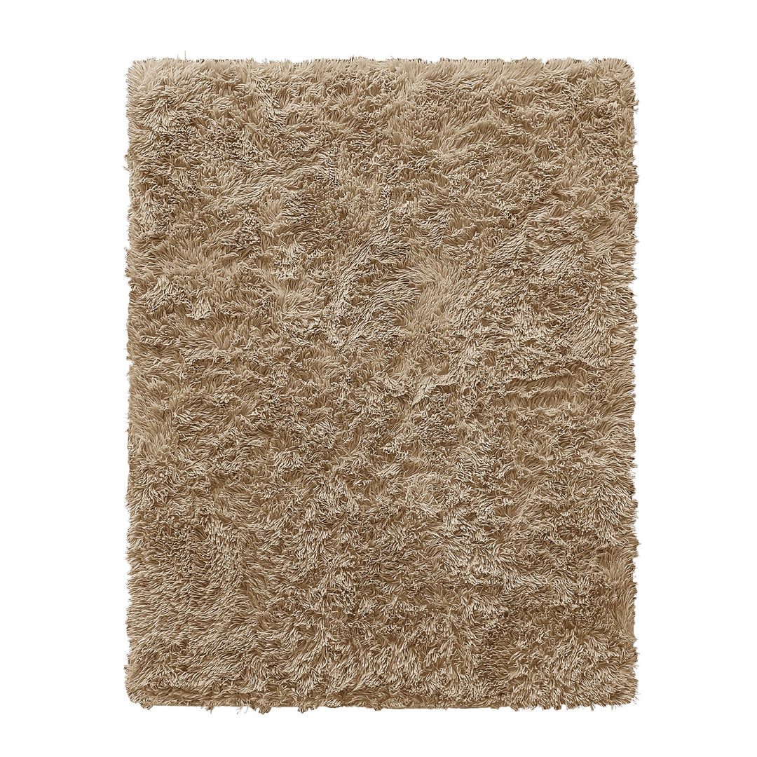 Beige Shaggy Anti Slip Sponge Cushioned Area Rug