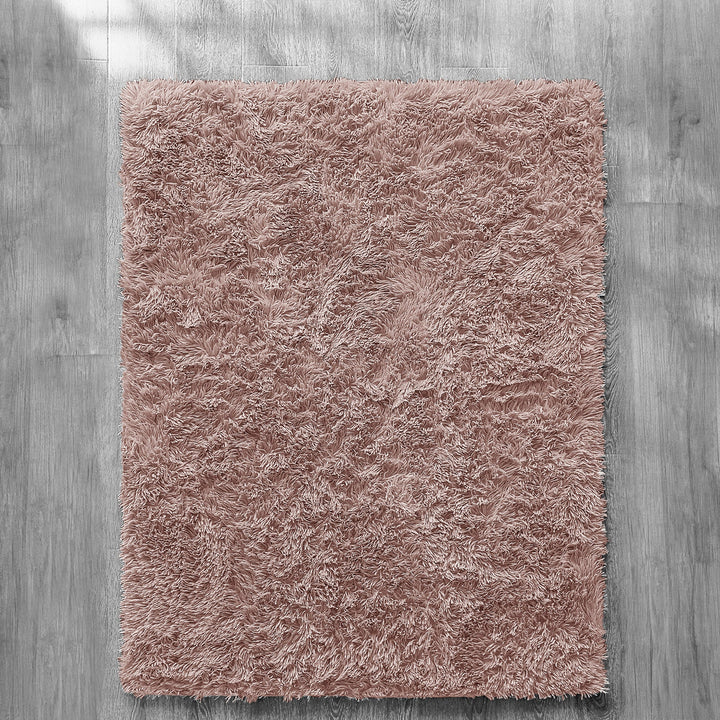 Cream Shaggy Anti Slip Sponge Cushioned Area Rug