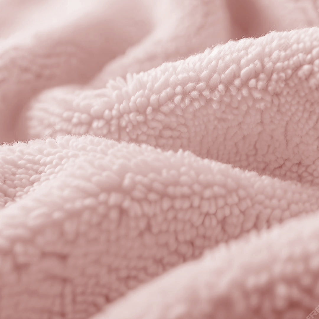 Deep Blush Teddy Fleece Fitted Sheet