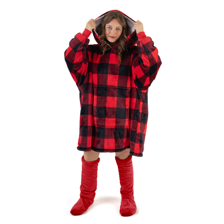 Buffalo Check Hoodie Blanket