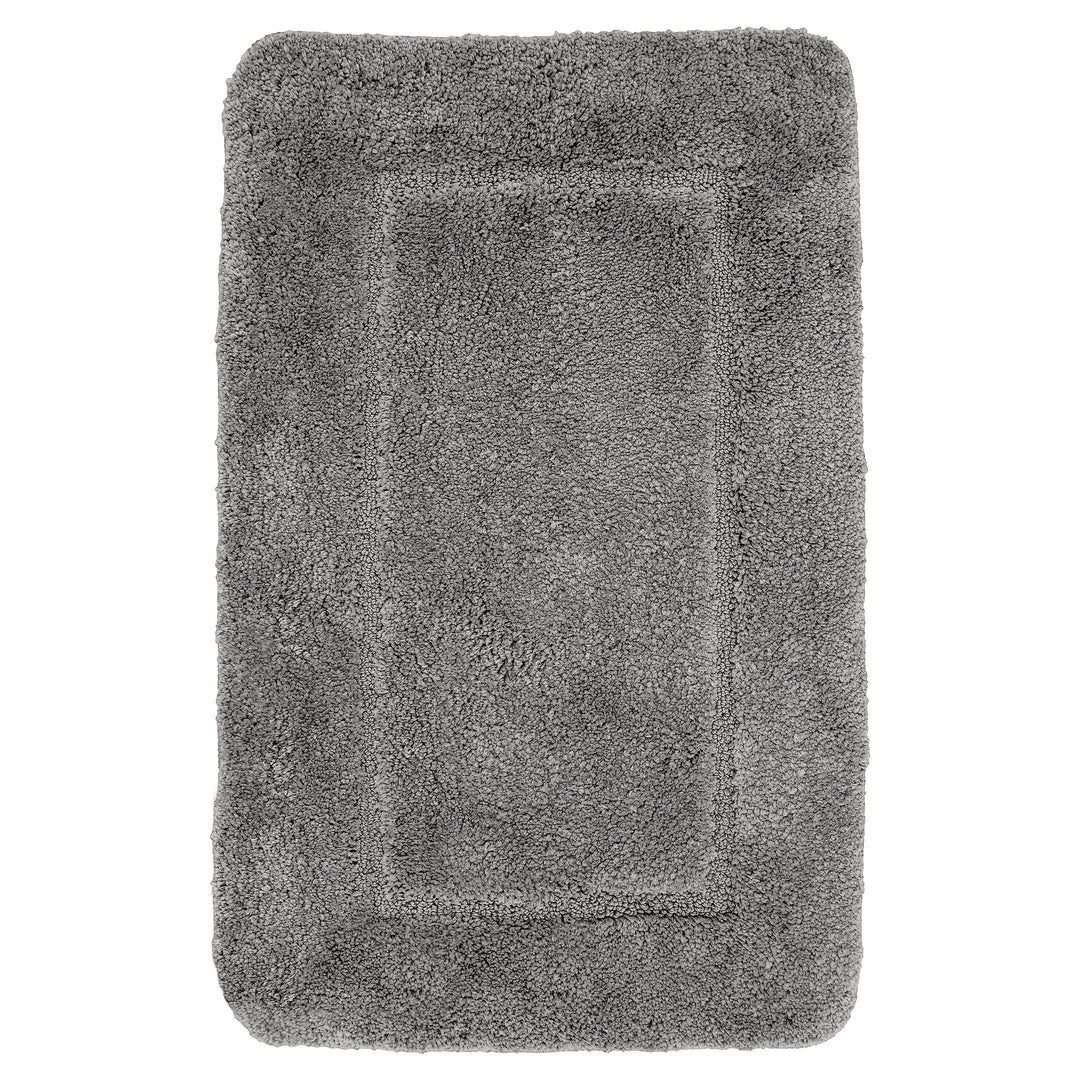 Mayfair Soft Touch Deep Pile Plain Grey Bath Mat Rug