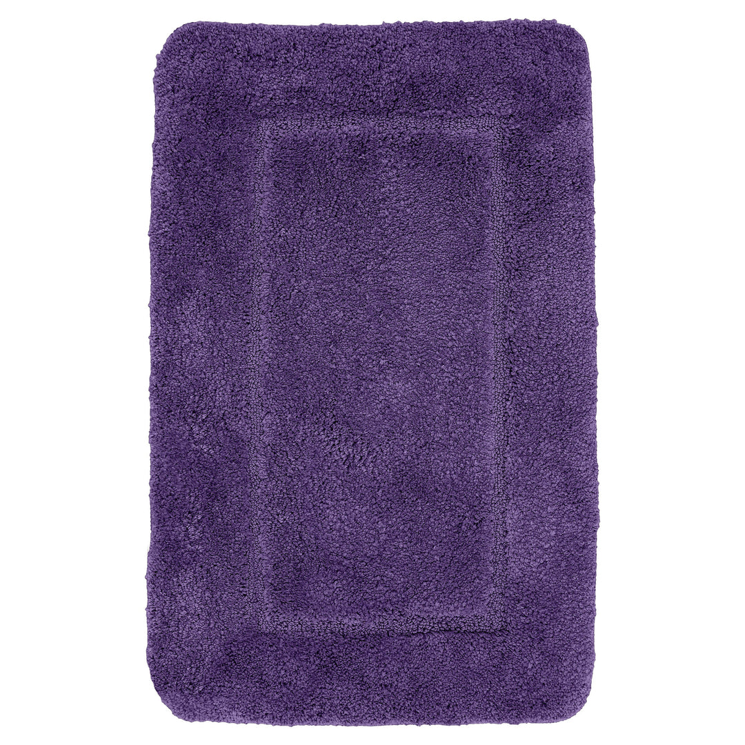 Mayfair Soft Touch Deep Pile Plain Purple Bath Mat Rug