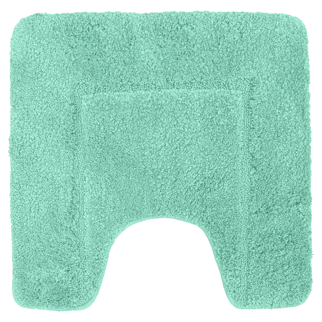 Mayfair Soft Touch Deep Pile Plain Seafoam Pedestal Mat