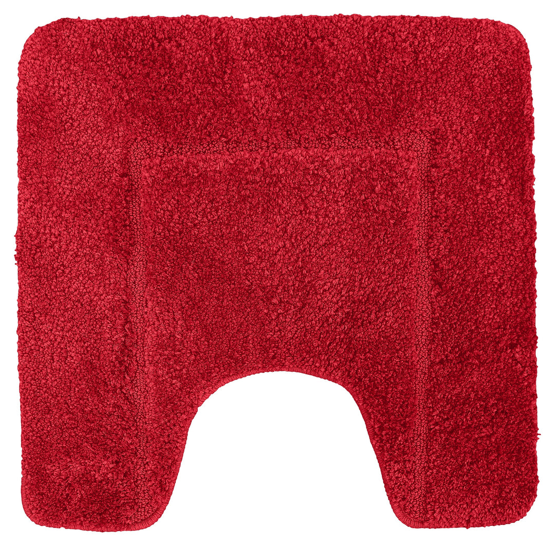 Mayfair Soft Touch Deep Pile Plain Red Pedestal Mat