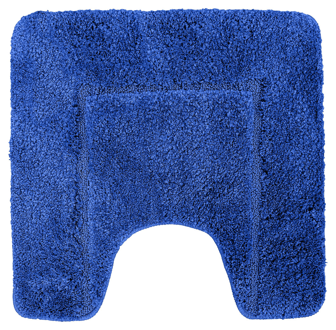 Mayfair Soft Touch Deep Pile Plain Royal Blue Pedestal Mat