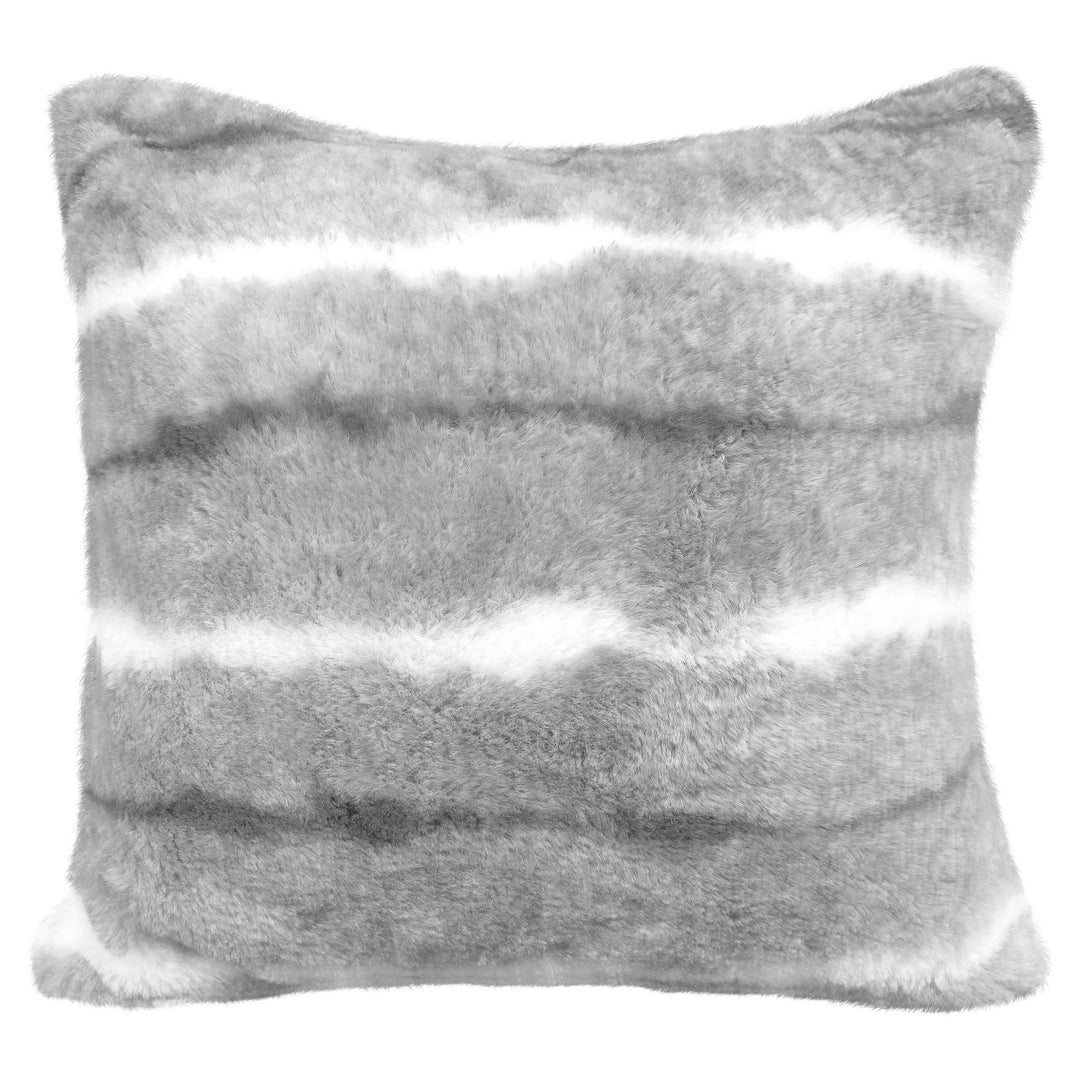 Oxen Grey Faux Fur Cushion