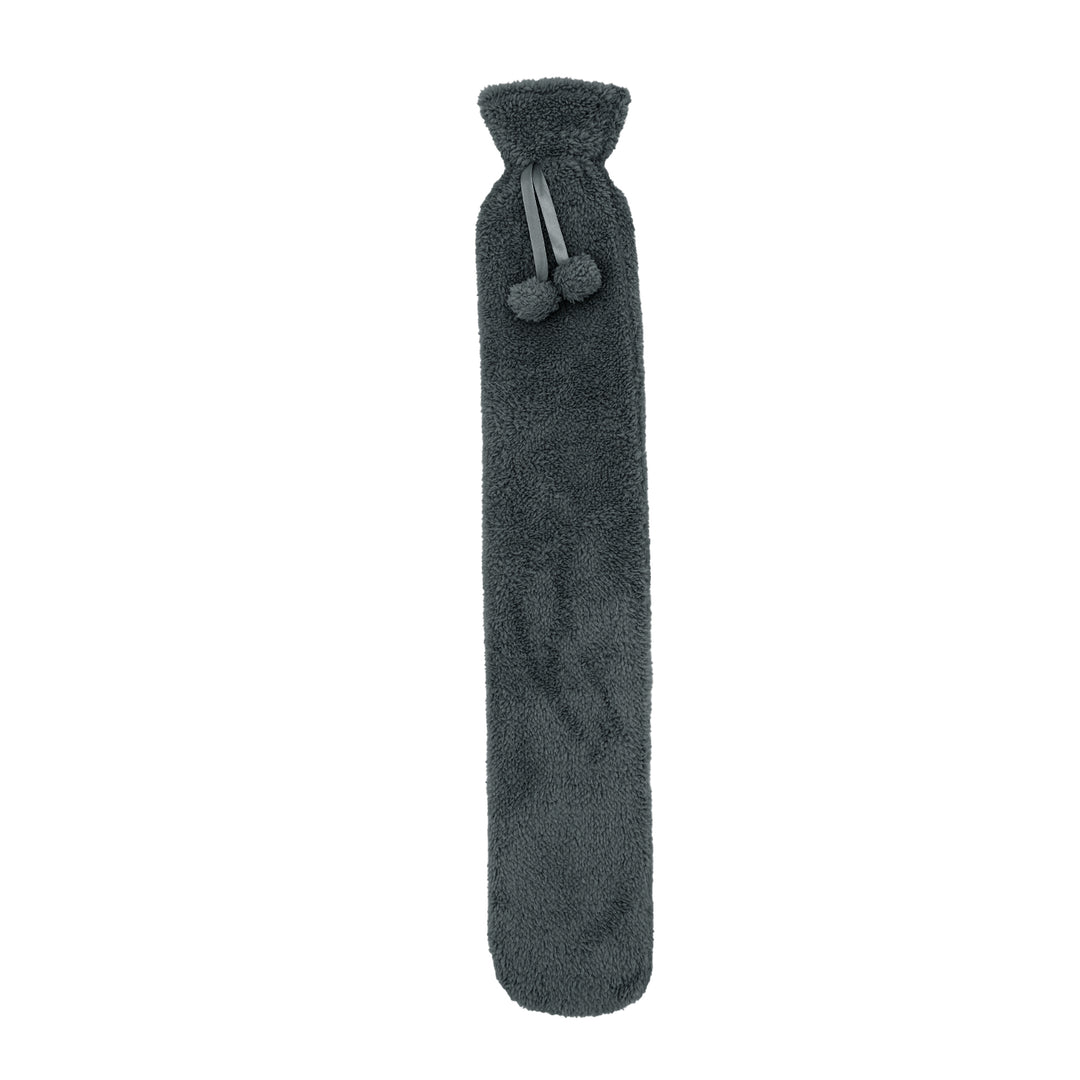 Teddy Cover Hot Water Bottle Charcoal