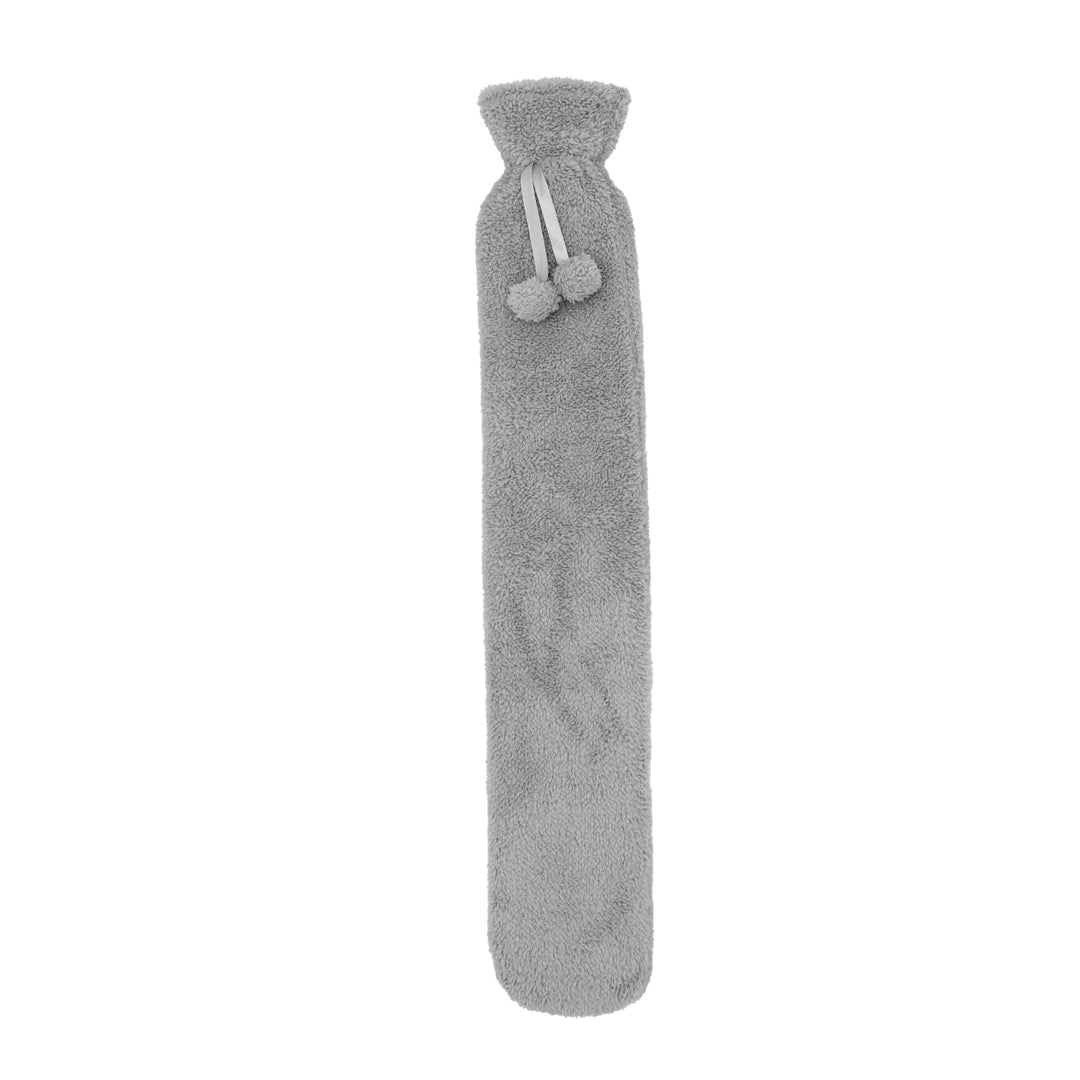 Teddy Cover Hot Water Bottle Silver