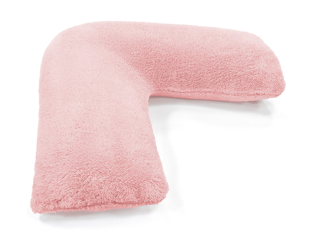 Teddy Fleece V Pillow Blush Pink