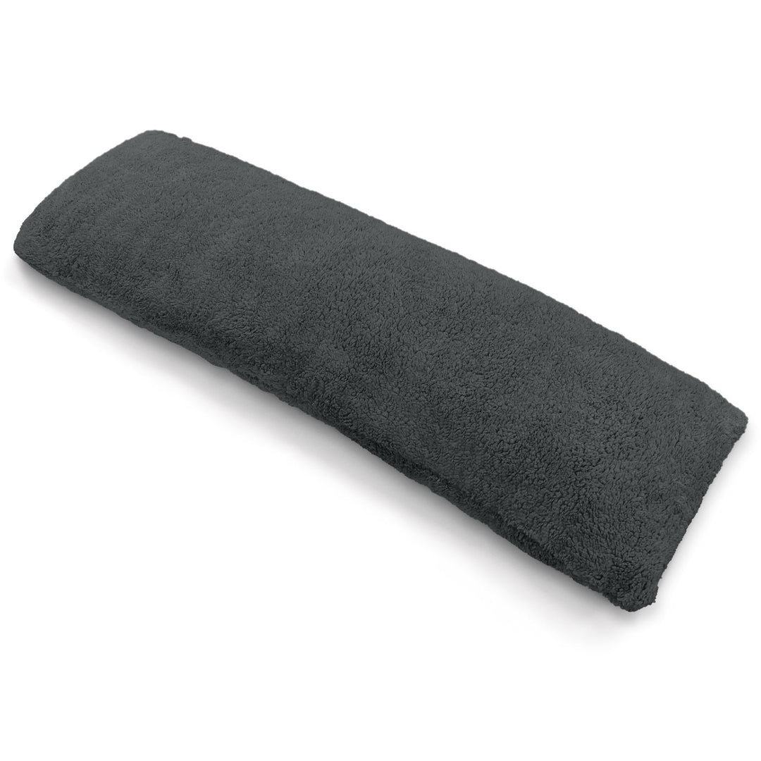 Teddy Fleece Charcoal Bolster Pillow