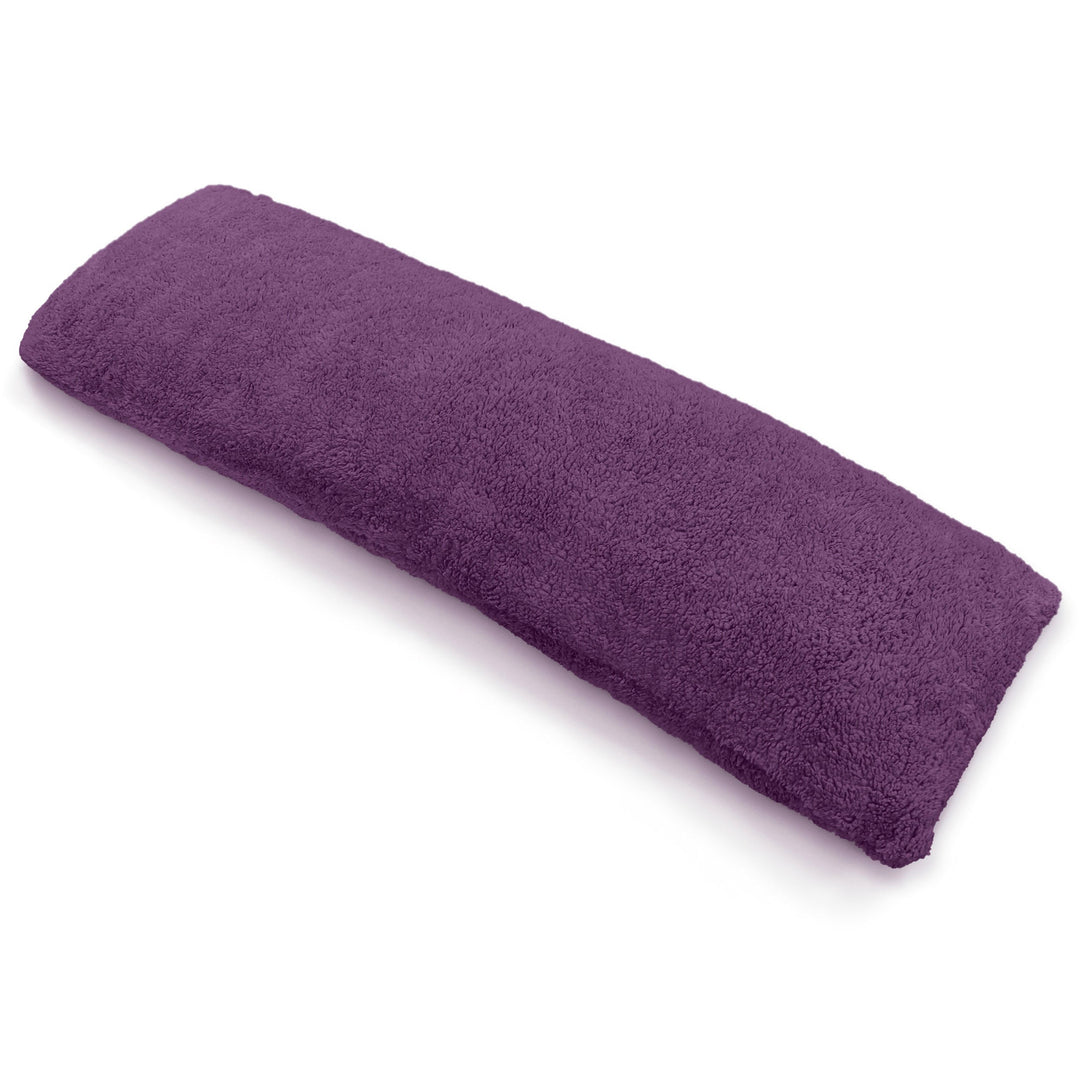 Teddy Fleece Purple Bolster Pillow