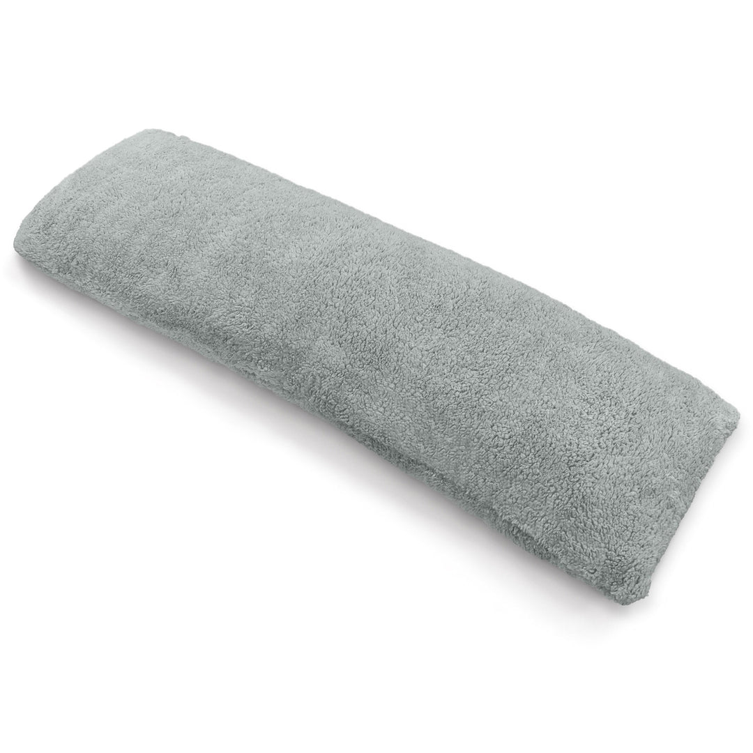 Teddy Fleece Silver Bolster Pillow