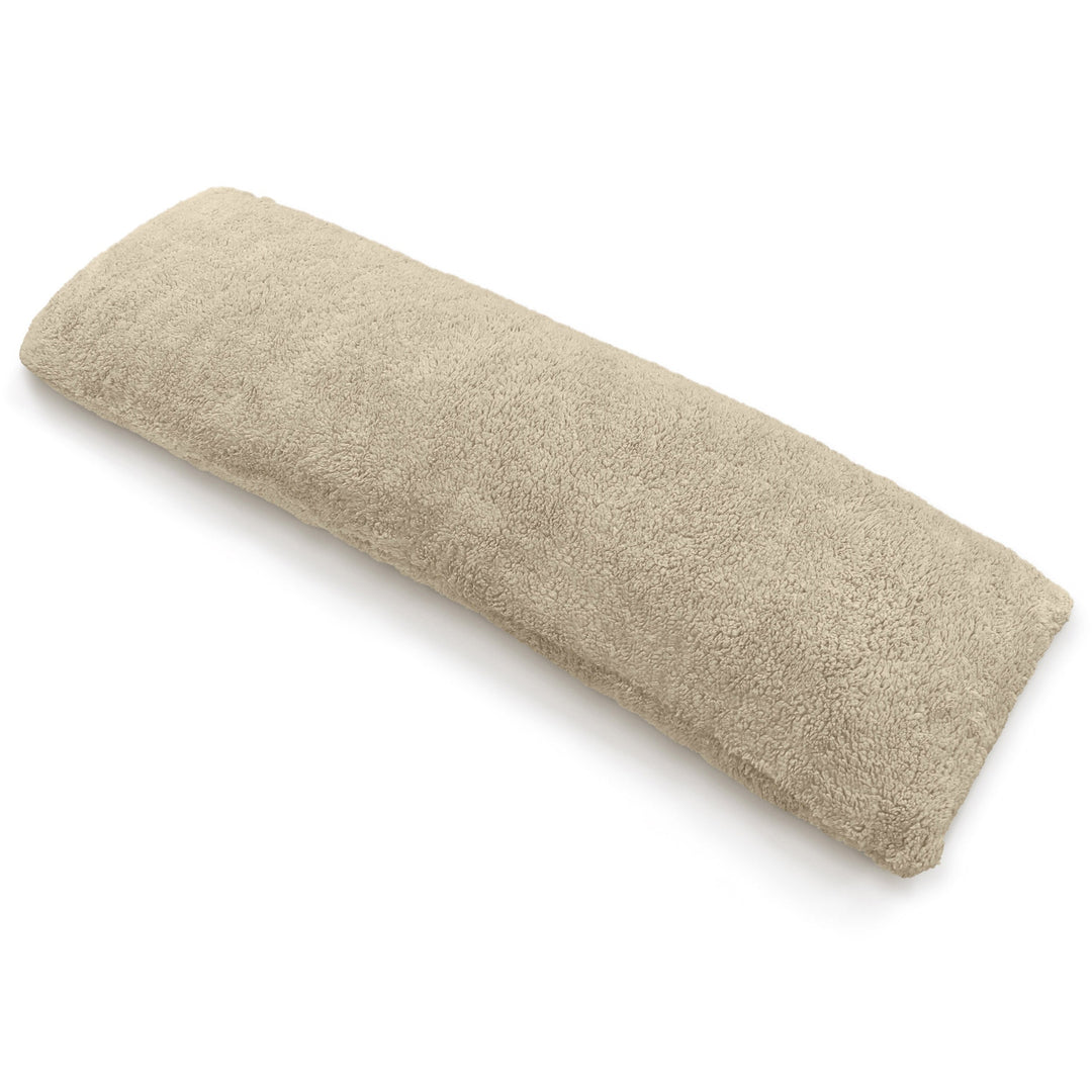 Teddy Fleece Taupe Bolster Pillow