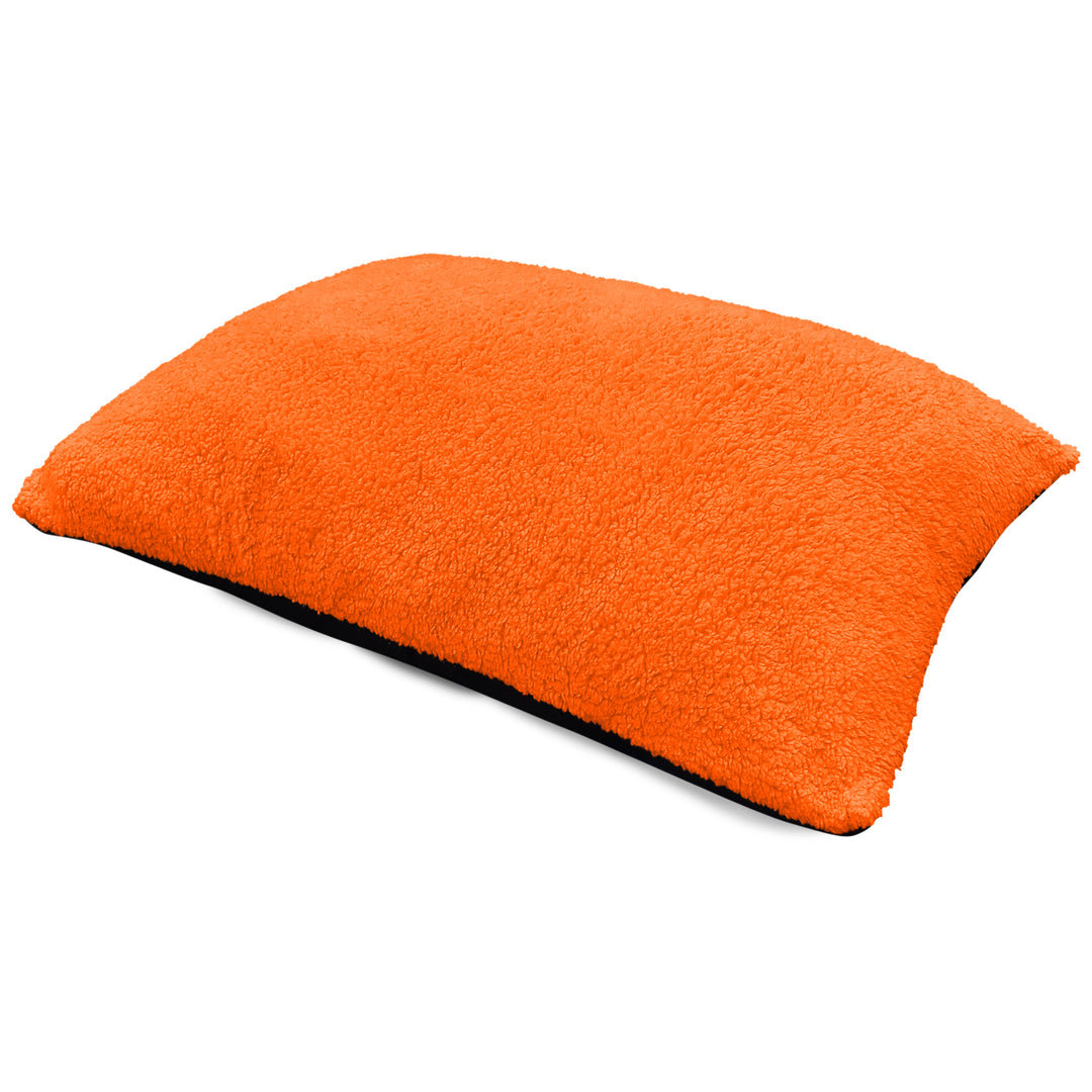 Teddy Fleece Orange Floor Cushion