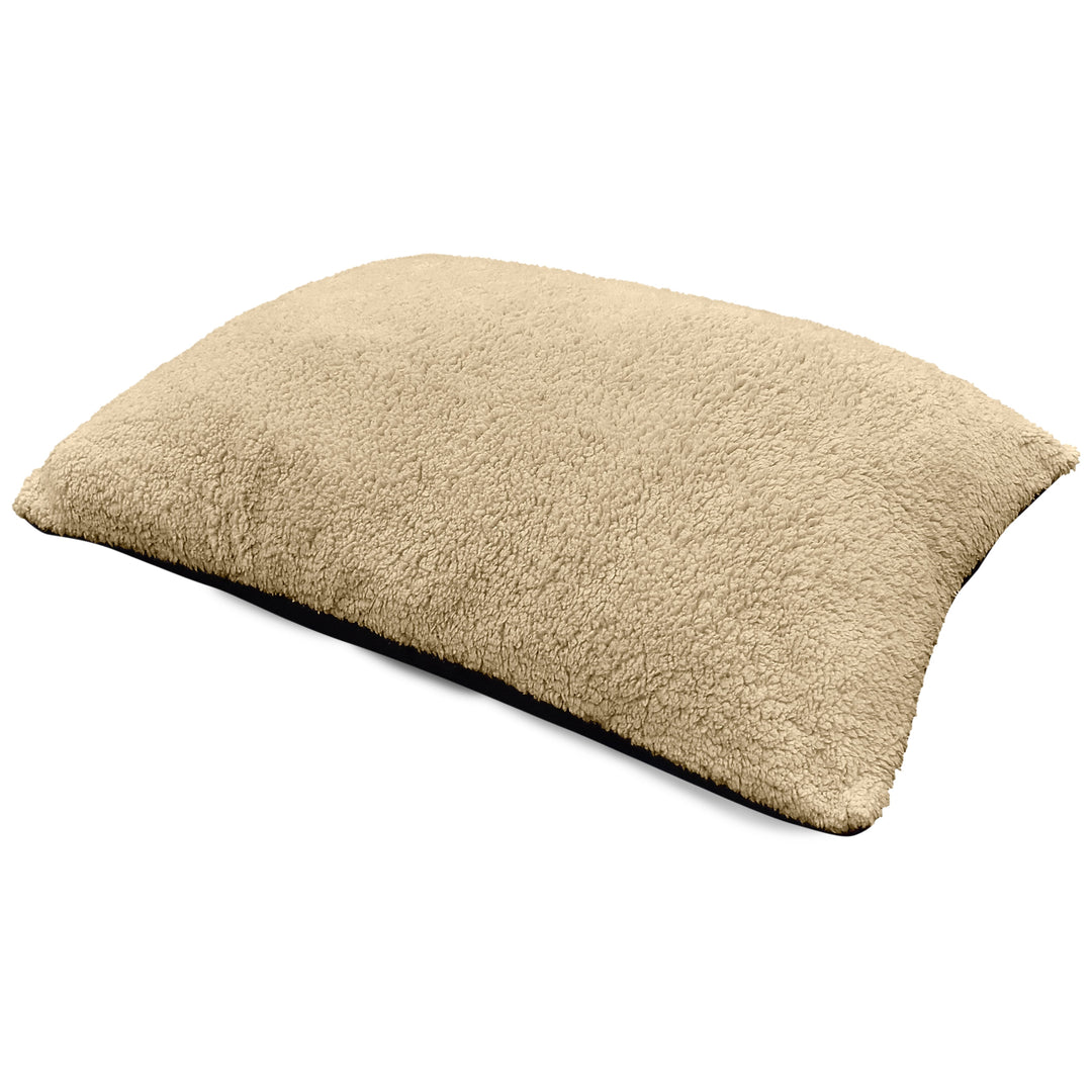 Teddy Fleece Taupe Floor Cushion