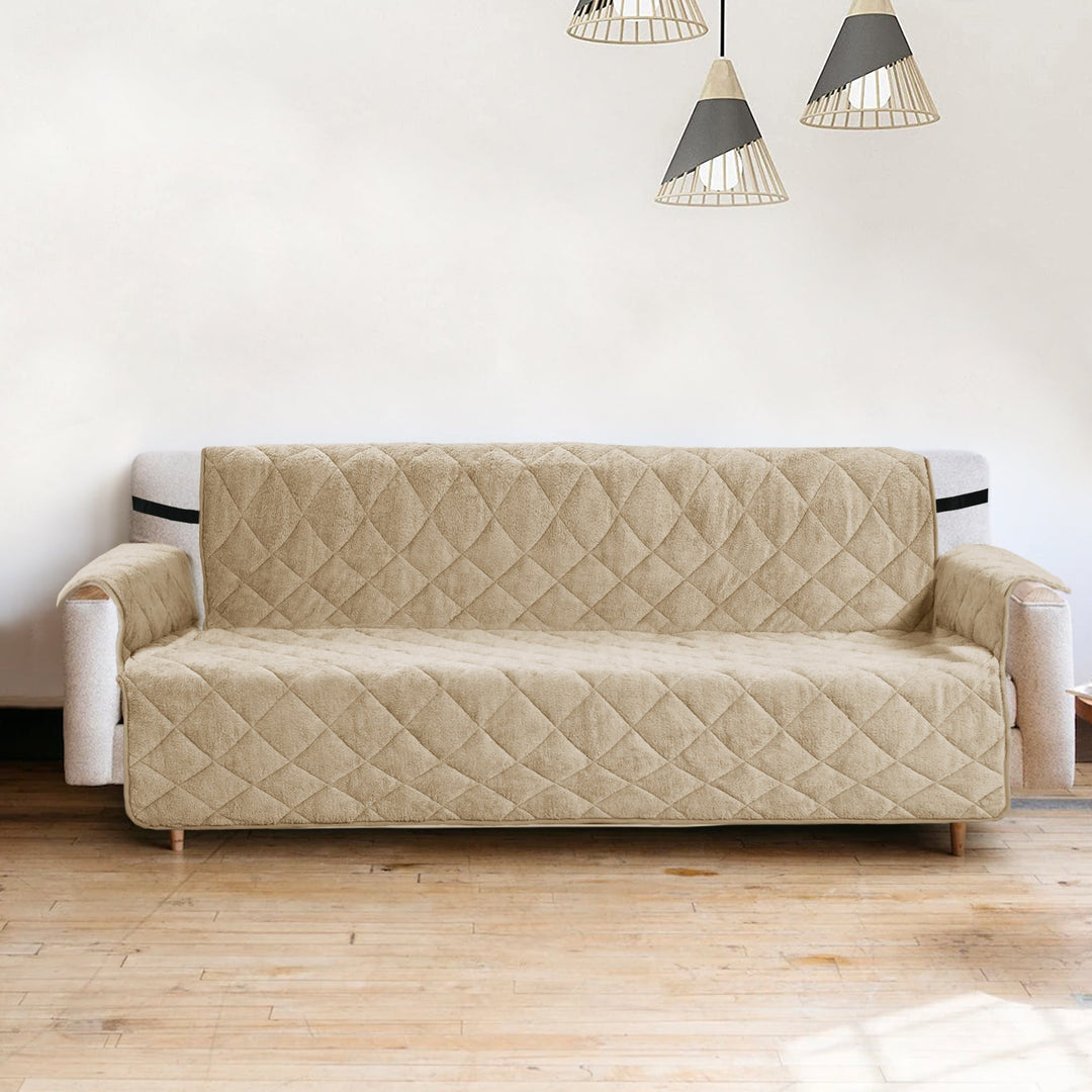 Teddy Soft Beige Water Repellent Sofa Protector
