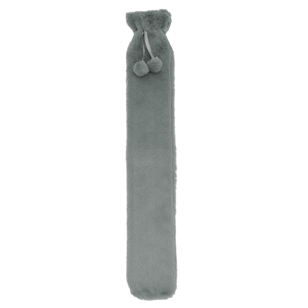 Thermal Teddy Fleece Hot Water Bottle Silver