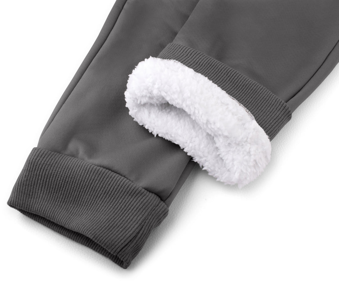 Sherpa Lined Jogger Bottoms Charcoal