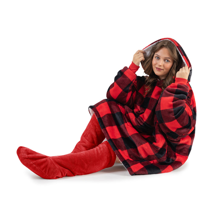 Buffalo Check Hoodie Blanket