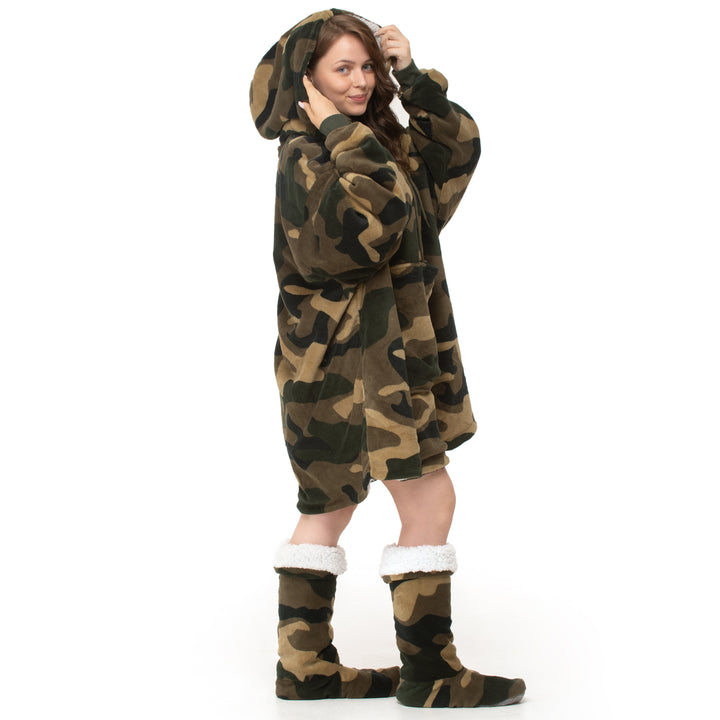 Camouflage Sherpa Hoodie