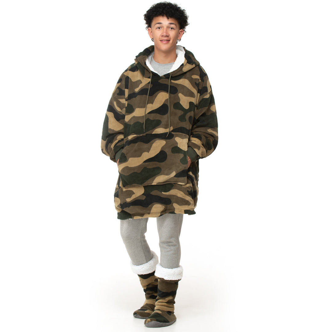 Camouflage Sherpa Hoodie
