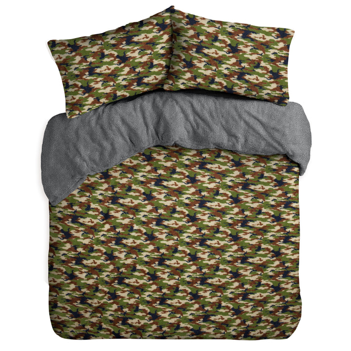 Teddy Camouflage Duvet Cover Set