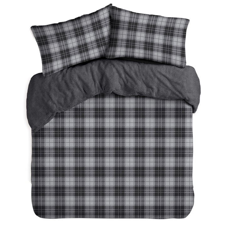 Grey Check Duvet Cover Set