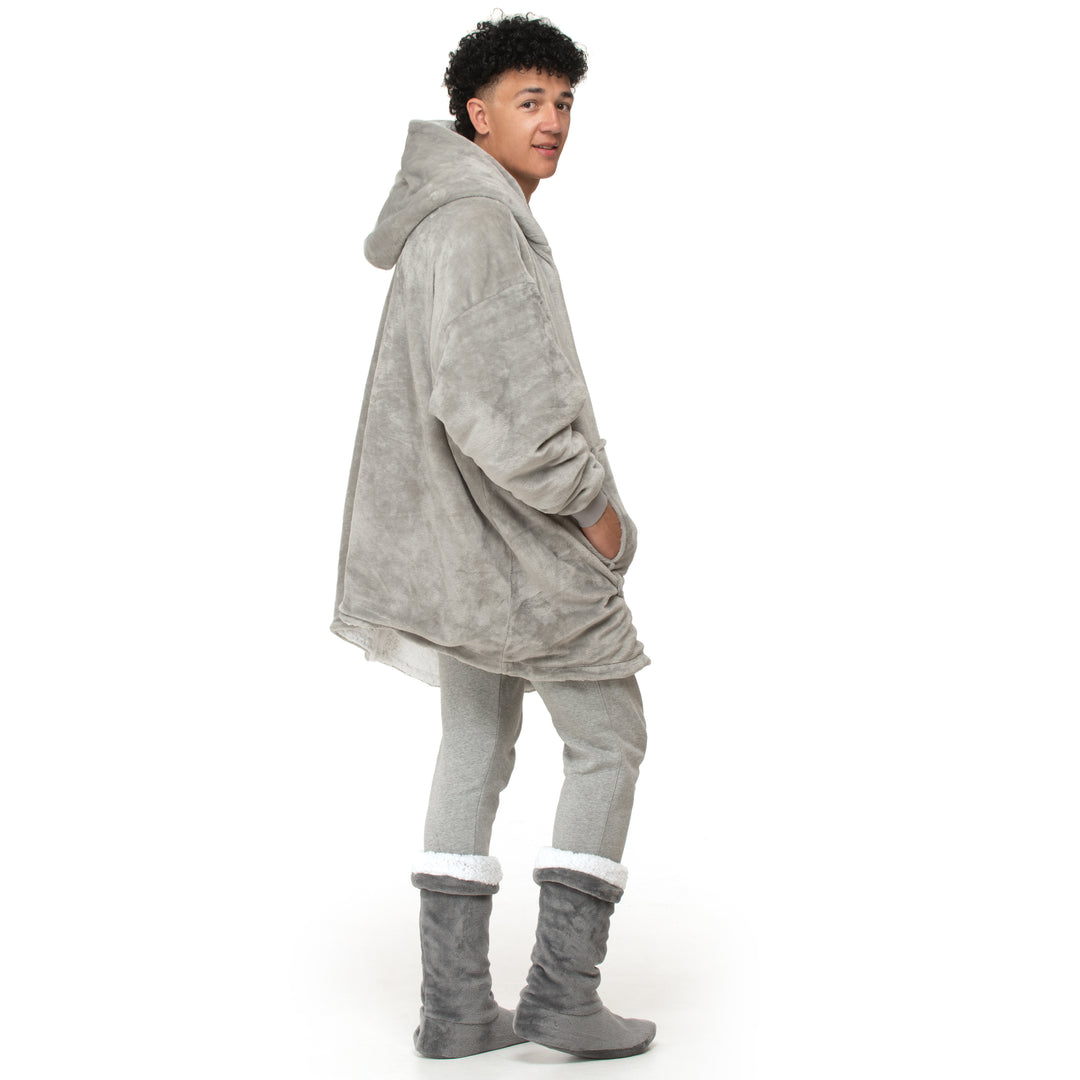 Plain Grey Hoodie Blanket