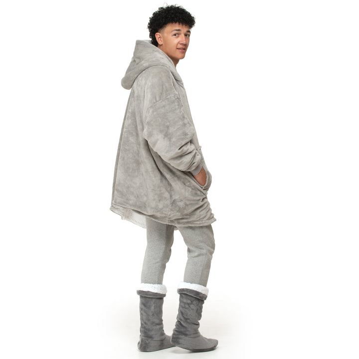 Plain Grey Hoodie Blanket
