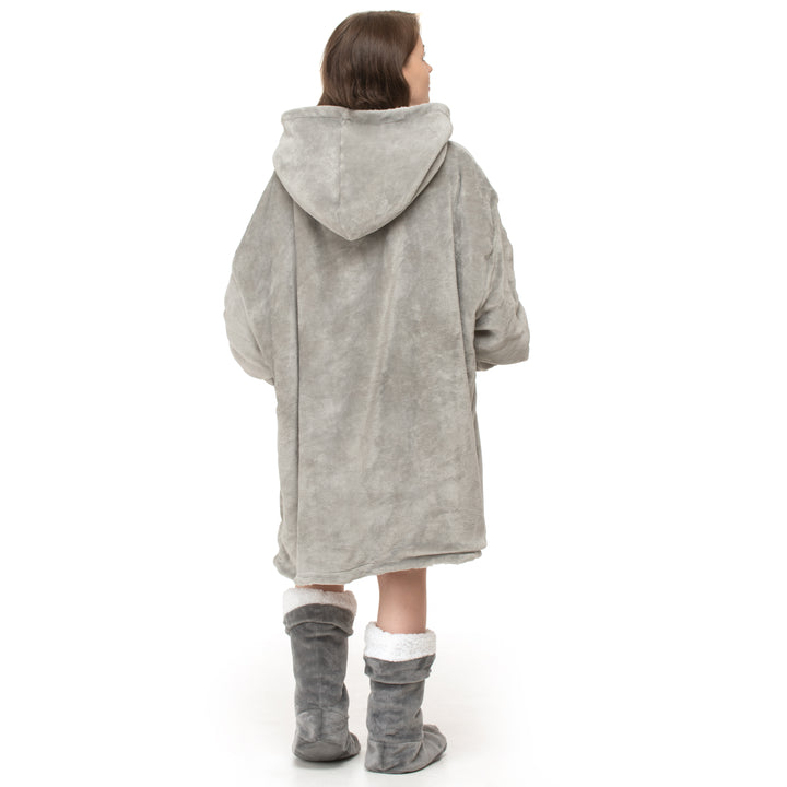 Plain Grey Hoodie Blanket