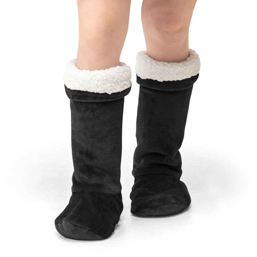Black Sherpa House Socks