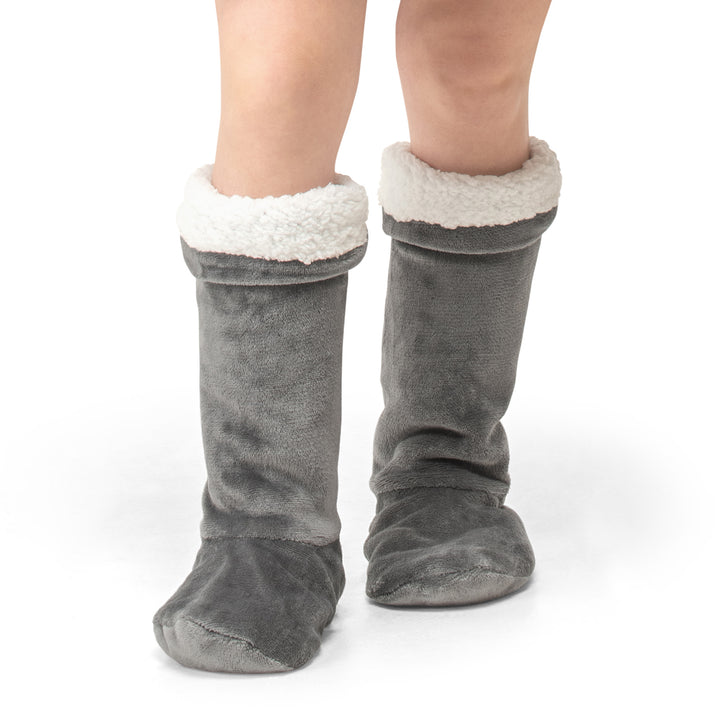 Grey Sherpa House Socks