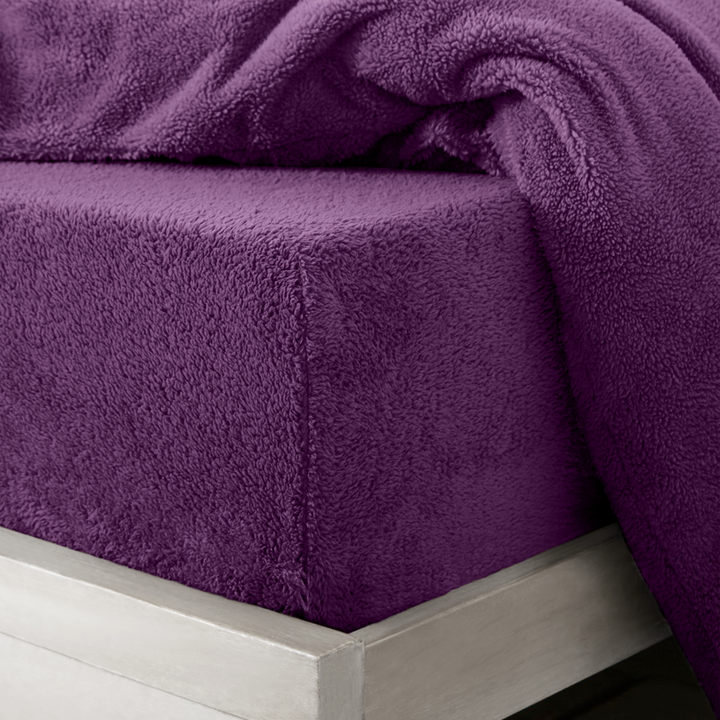 Purple Teddy Fitted Sheet