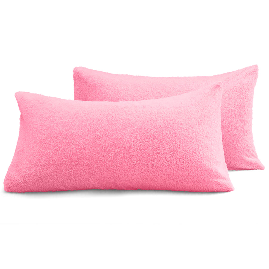 Pink Teddy Pillowcase Pair