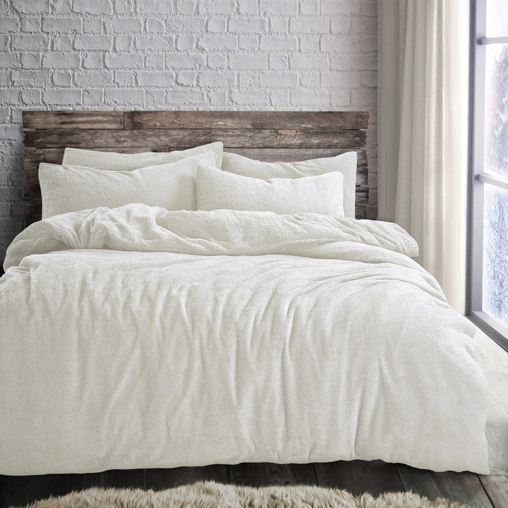 Cream Teddy Duvet Cover Set