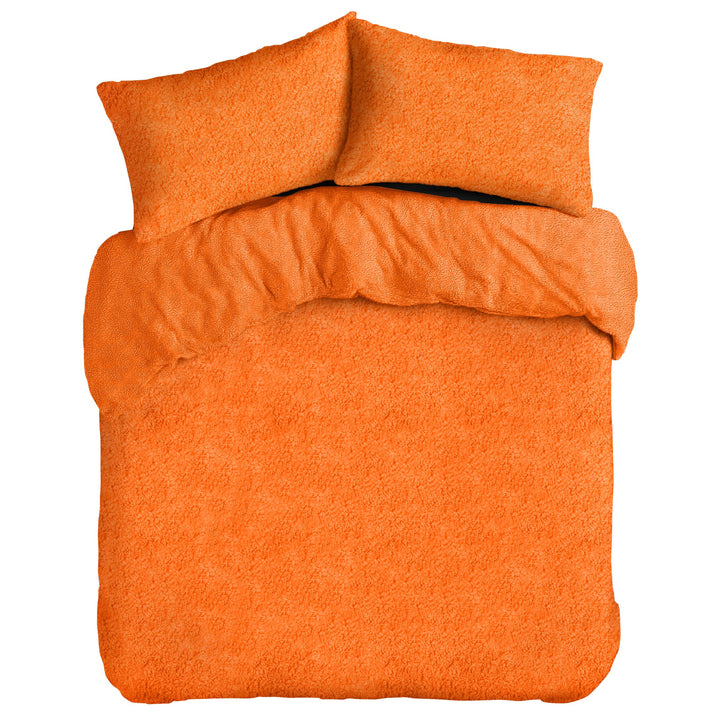 Orange Teddy Duvet Cover Set