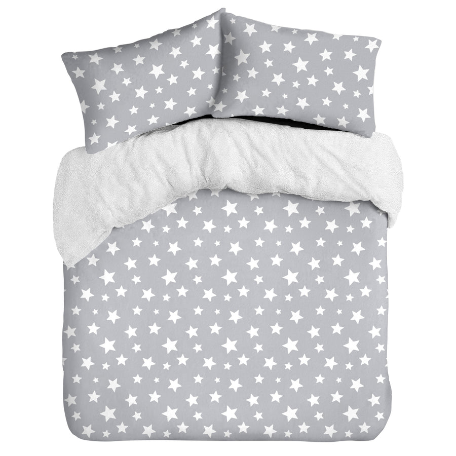 Teddy Stars Grey Duvet Cover Set