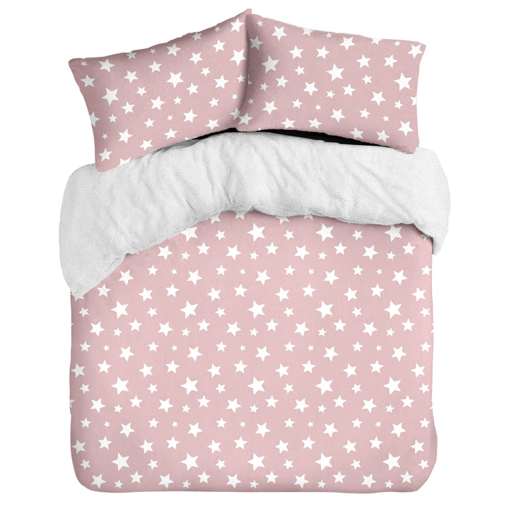 Teddy Stars Blush Pink Duvet Cover Set