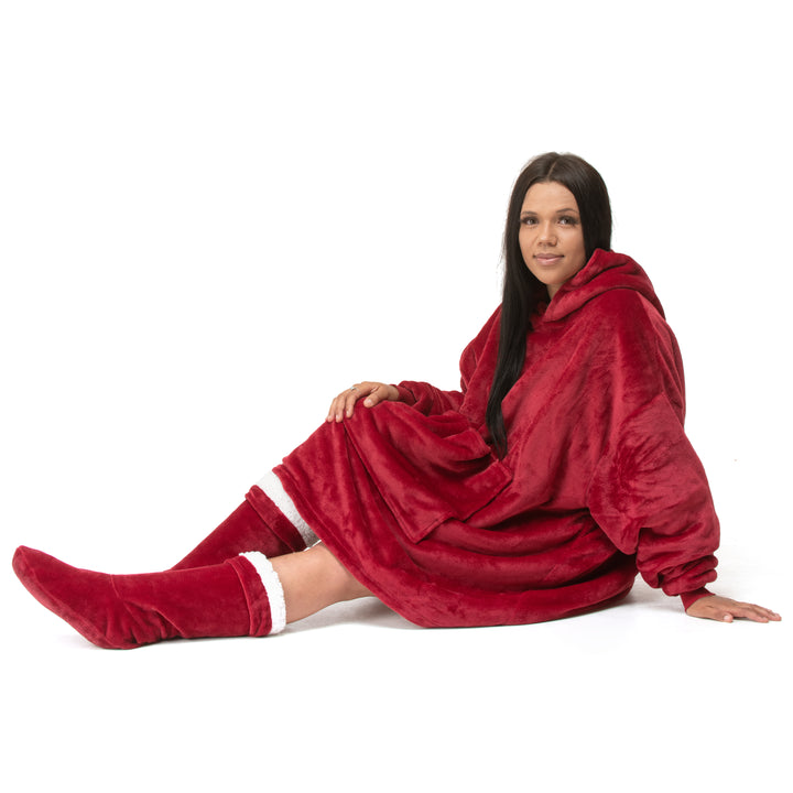 Plain Red Hoodie Blanket