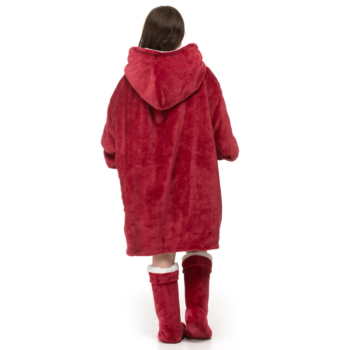 Plain Red Hoodie Blanket