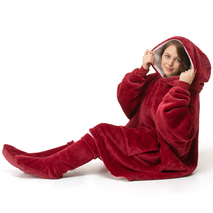 Plain Red Hoodie Blanket
